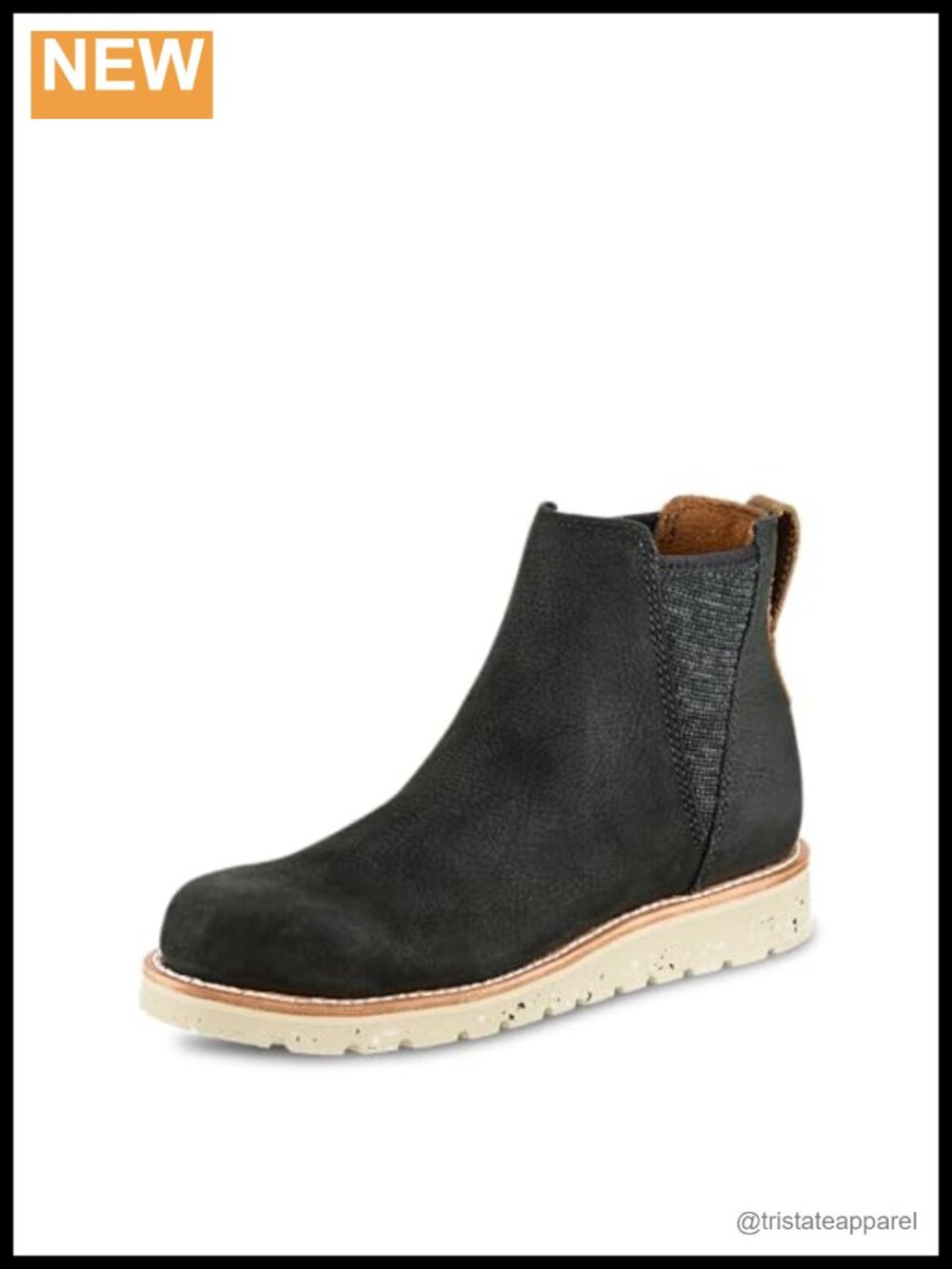 Women's Water Resistant Leather Chelsea Ankle Boot, Pull-On, Goodyear Welt, EVA